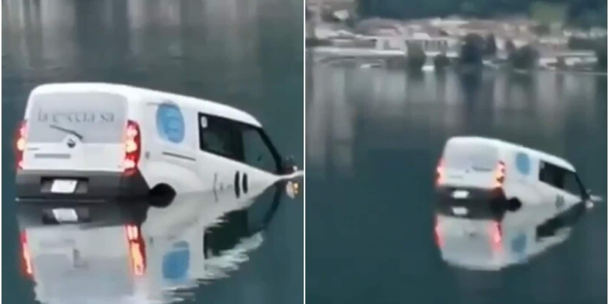 Rubano furgone poi lo lasciano affondare: fermati gli autori della follia