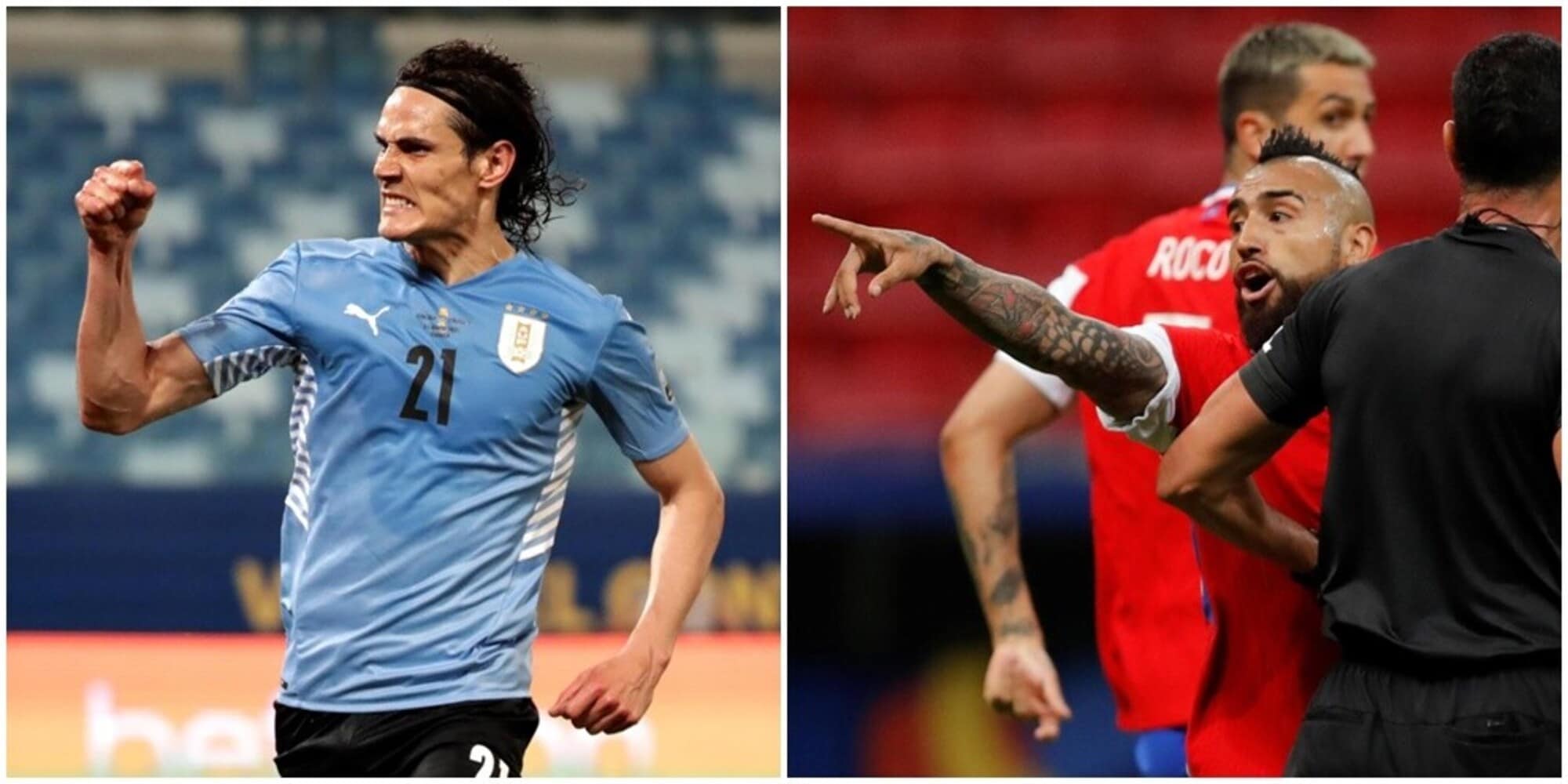 Cavani gol, Vidal ko: Uruguay e Paraguay ai quarti in Coppa America
