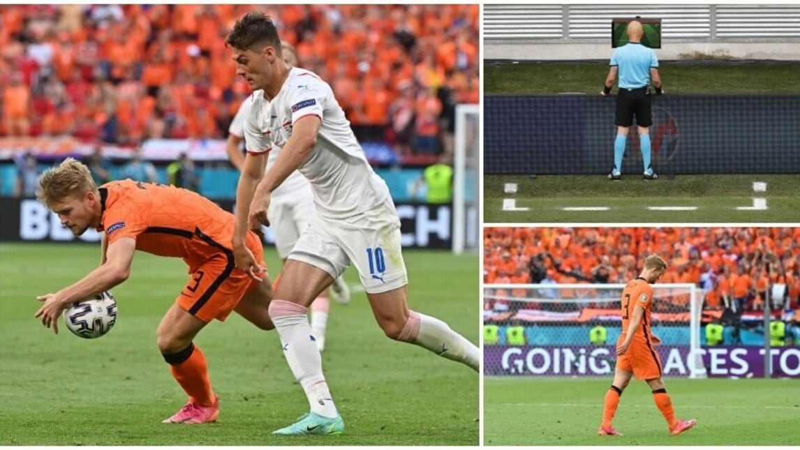 De Ligt lascia l'Olanda in dieci: espulso per fallo di mano