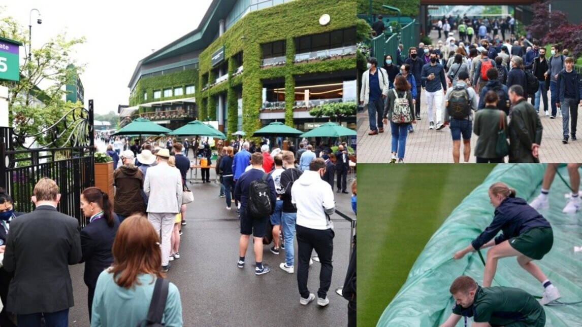Wimbledon, si parte: pubblico in fila sotto la pioggia