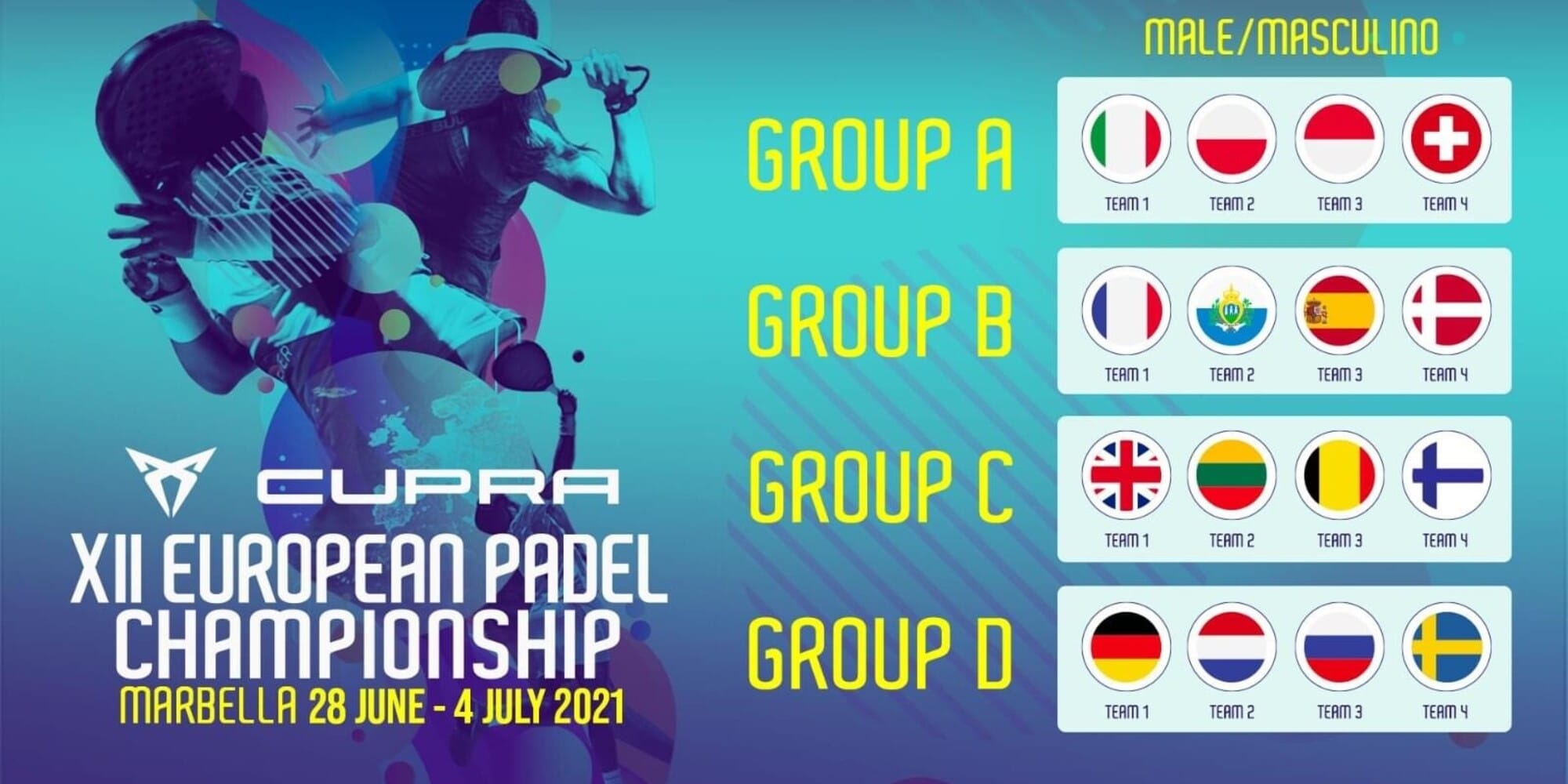Al via gli Europei di Padel