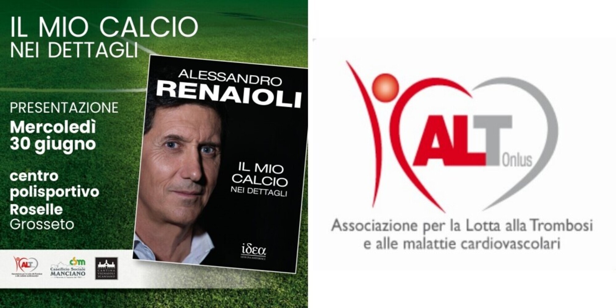 Calcio, il 30 giugno a Roselle una grande festa dello sport per la presentazione del libro di mister Renaioli