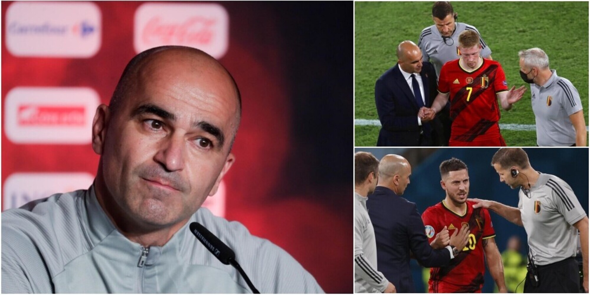 Belgio-Italia, Martinez: "Hazard e De Bruyne vicini al forfait"