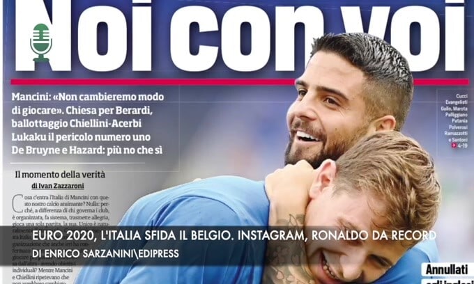 Euro 2020, l'Italia sfida il Belgio. Instagram, Ronaldo è da record