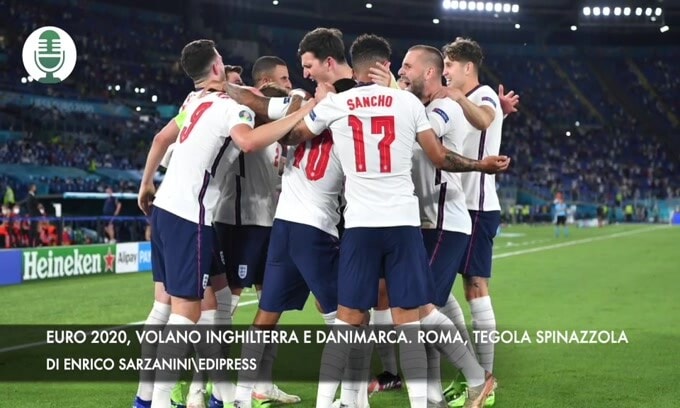 Euro 2020, volano Inghilterra e Danimarca. Roma, tegola Spinazzola