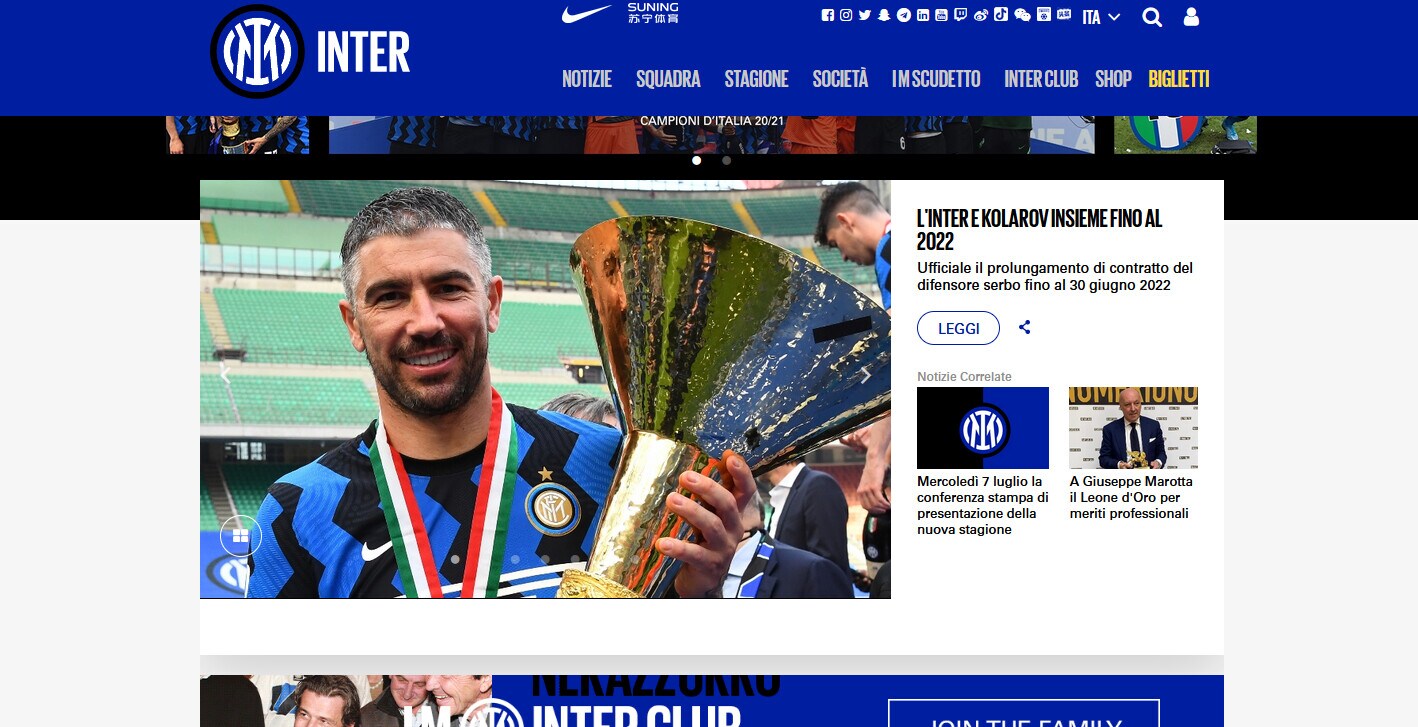 Inter, rinnovo fino al 2022 per Kolarov