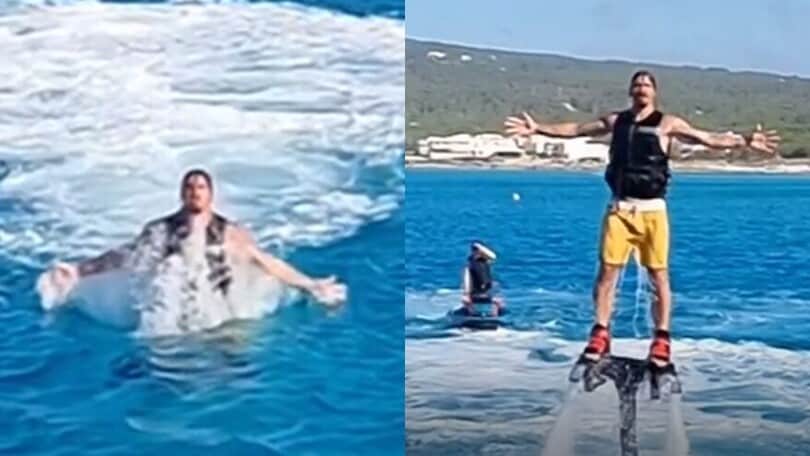 Ibra esce dall'acqua e si paragona a Dio