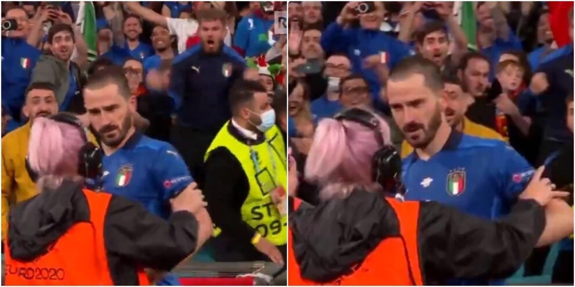 Bonucci scambiato per un invasore: incredibile dopo Italia-Spagna
