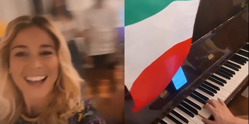 Diletta Leotta festeggia l'Italia e canta "Notti magiche"