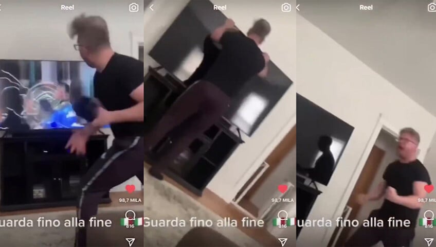 L'Italia va in finale e il tifoso reagisce così