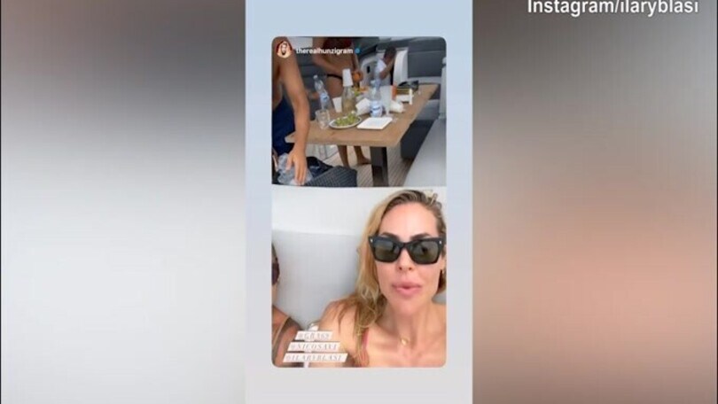 Ilary Blasi e Totti, che risate con Michelle Hunziker
