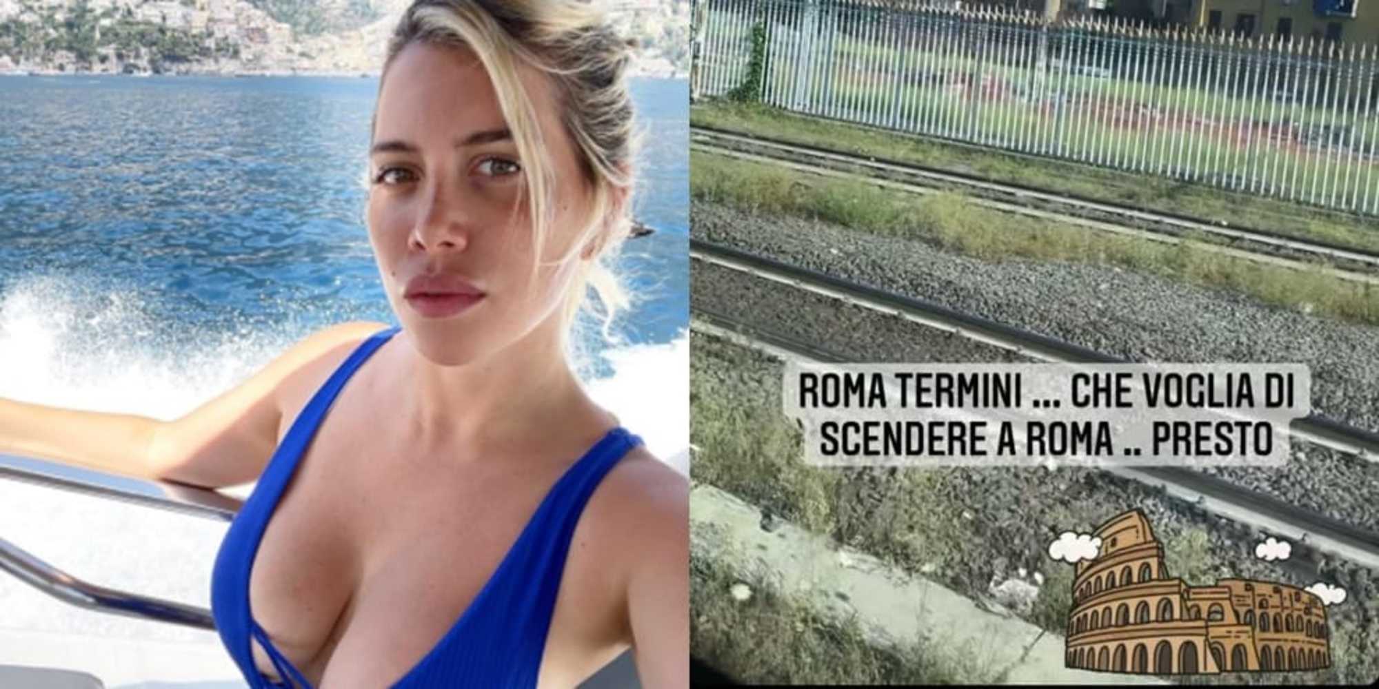 Il messaggio di Wanda: "Voglia di Roma, a presto"