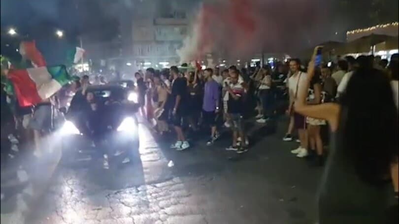 Italia sul tetto d'Europa, che festa a Roma