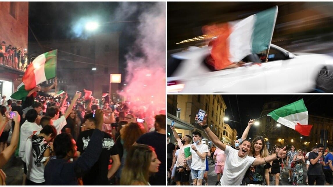 Italia campione d'Europa: festa e caroselli per gli azzurri