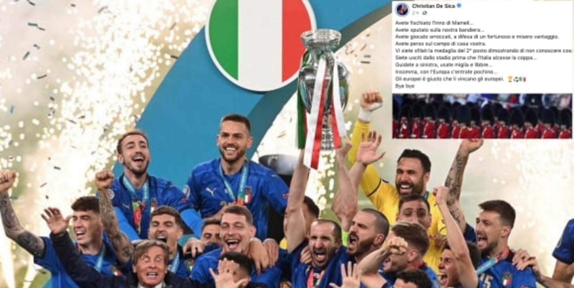 De Sica punge l'Inghilterra: "Giusto che gli europei vincano gli Europei"