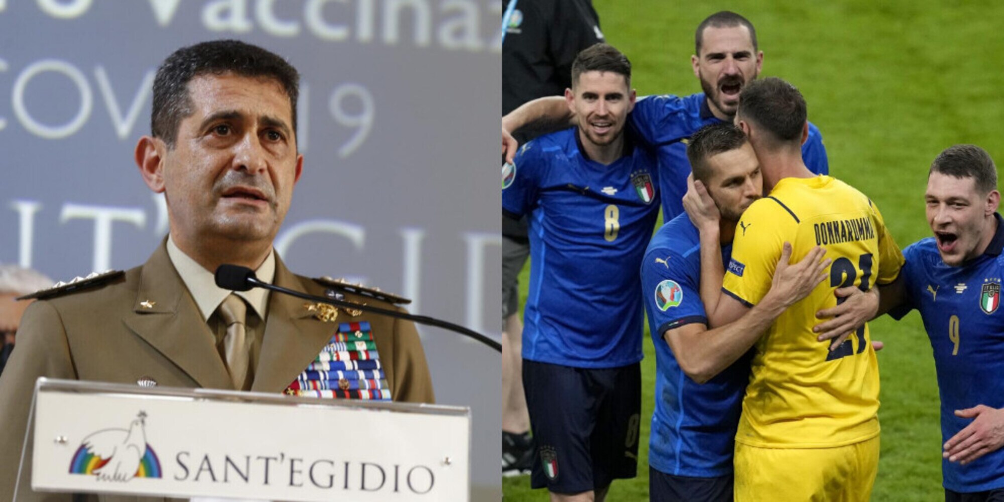 Italia, giocatori accolti da Figliuolo al Celio per richiamo vaccino