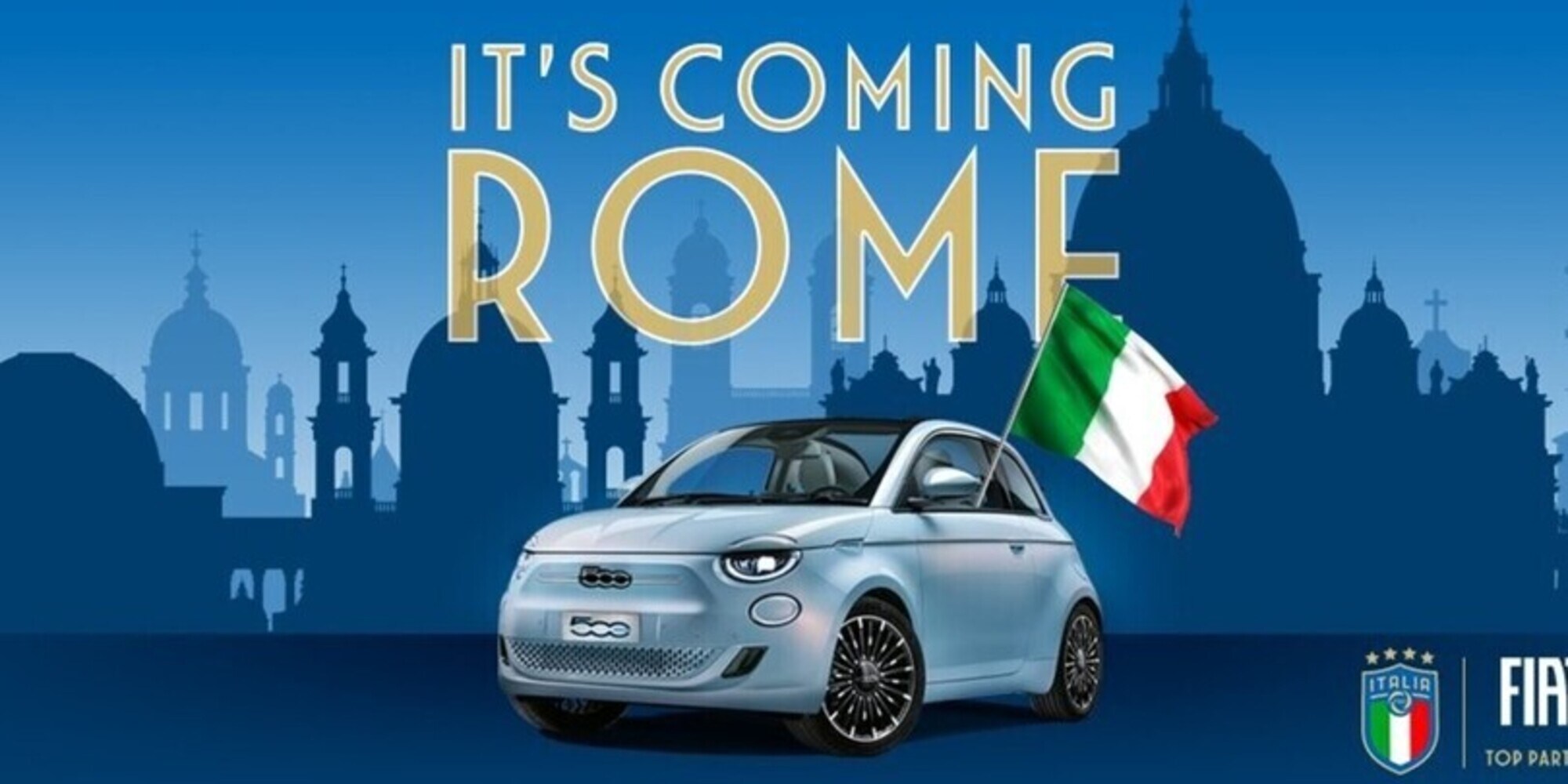 Fiat festeggia la vittoria della Nazionale: una "notte magica" anche per Fiat 500e