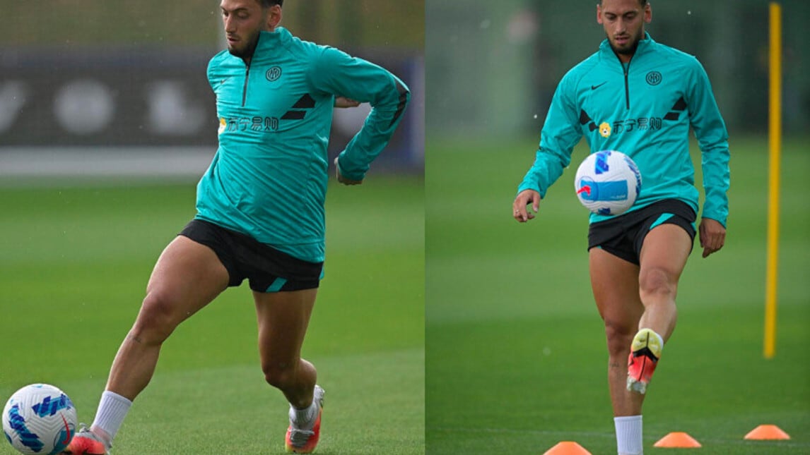 Calhanoglu, primo allenamento con l’Inter: che show
