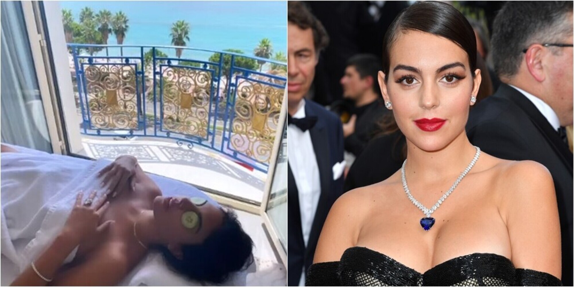 Georgina, relax a Cannes prima della sfilata sul red carpet