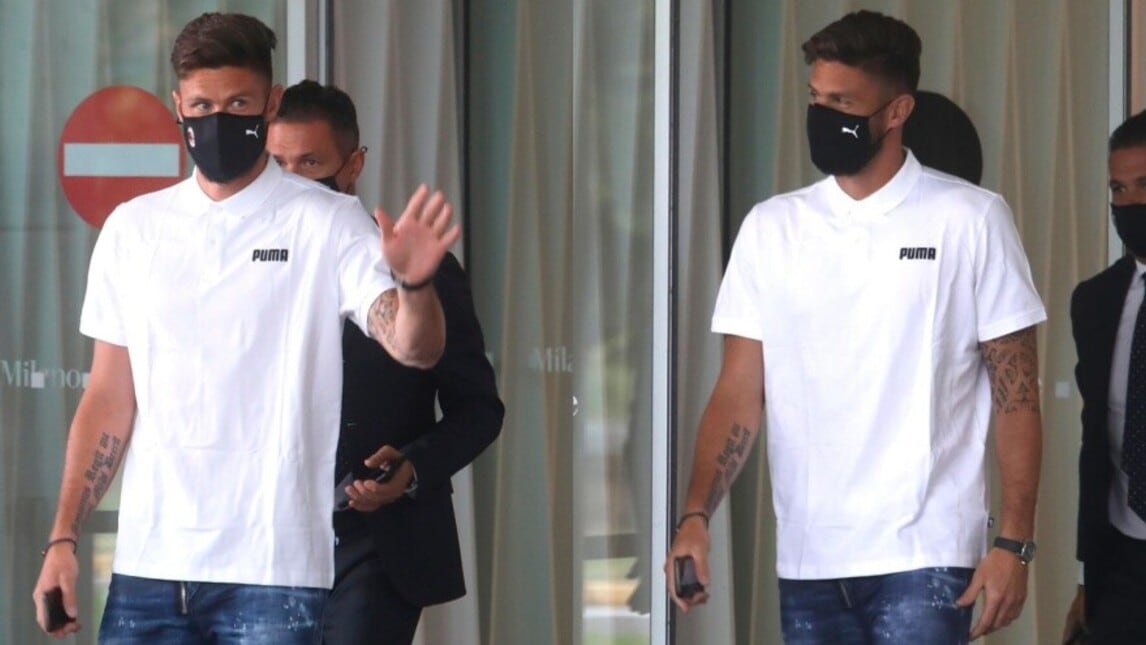 Giroud atterrato a Linate: è pronto per il Milan