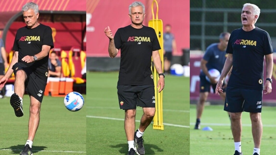Roma, Mourinho prova il destro: show a Trigoria