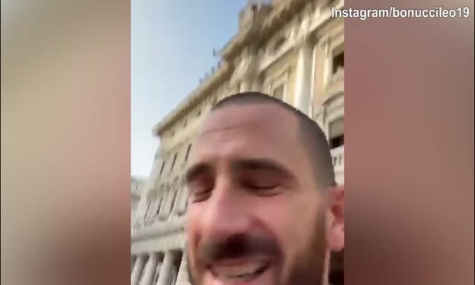 La festa per Bonucci non finisce mai, ecco un altro video