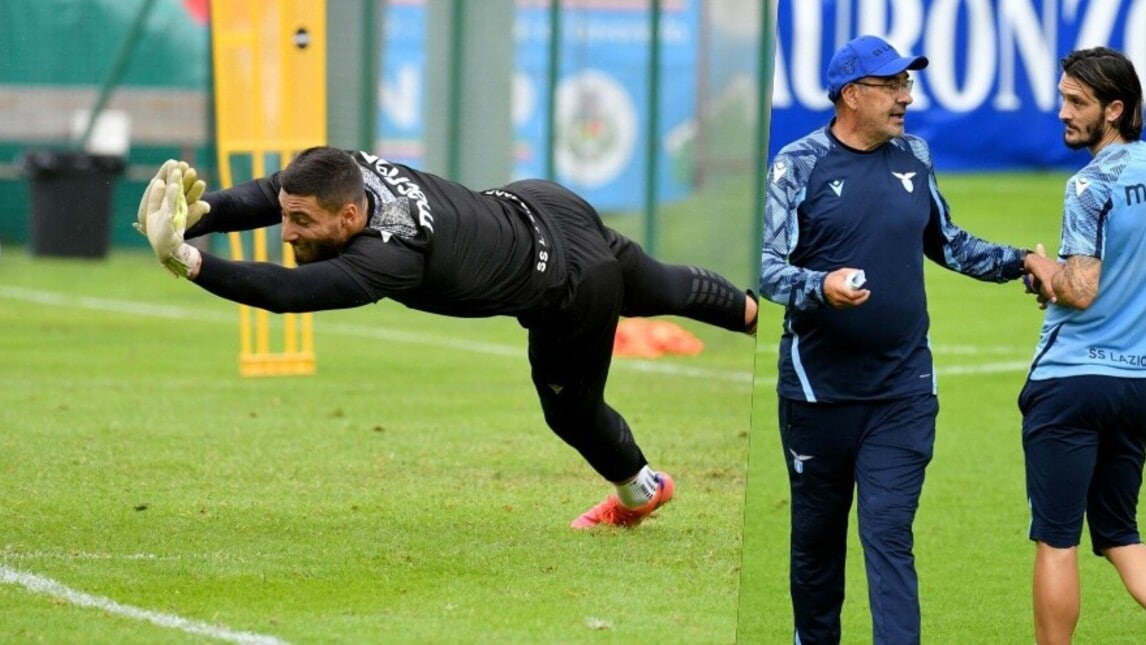 Lazio: Strakosha vola, Sarri spiega i movimenti a Luis Alberto