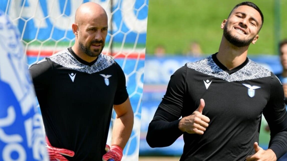 Lazio, portieri a lavoro: Reina e Strakosha, che impegno!