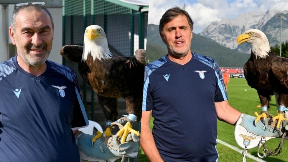 Lazio, Sarri e la foto portafortuna con Olympia