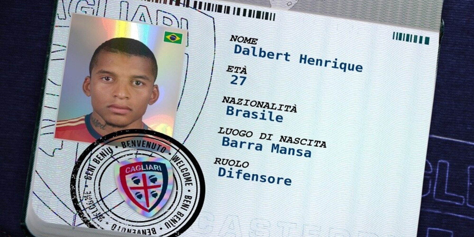 Calciomercato Cagliari, Dalbert è ufficiale