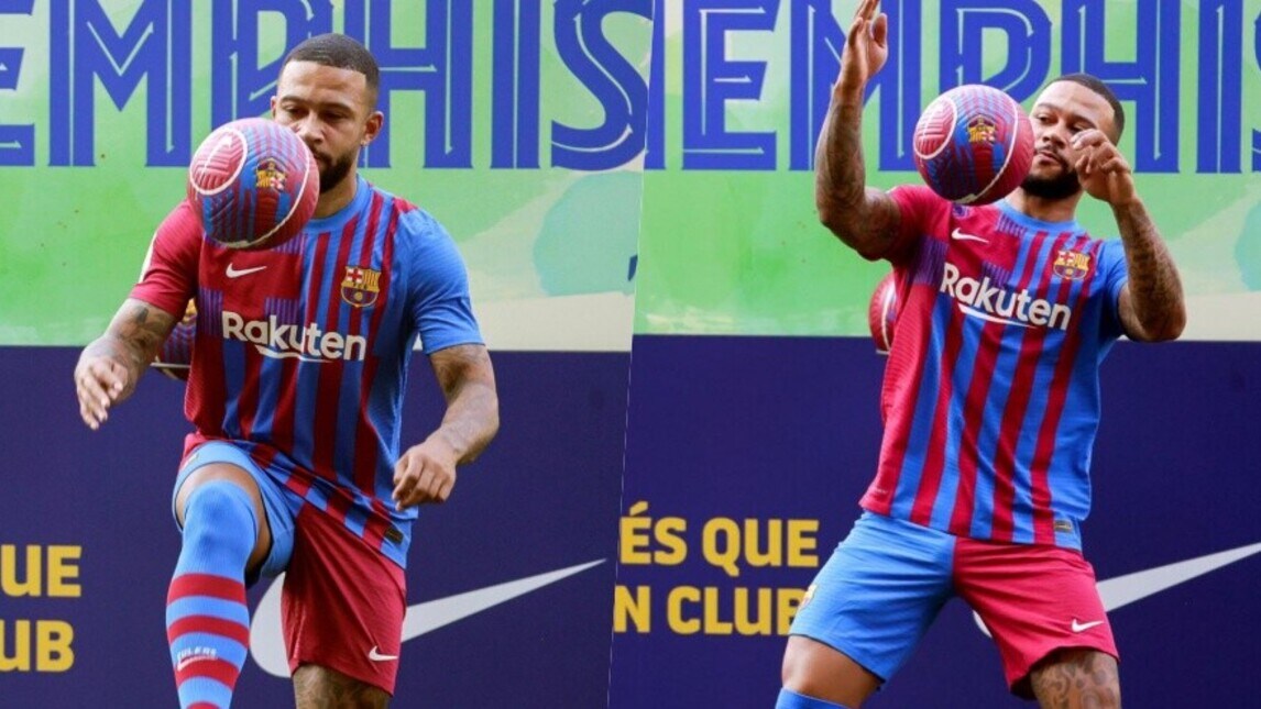 Barcellona, ecco Depay: che numeri alla presentazione!