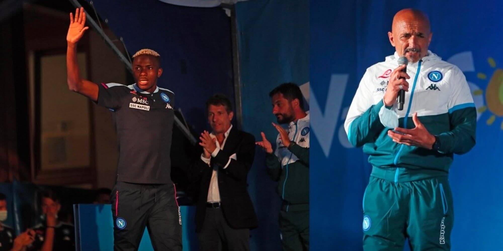 Il Napoli si presenta in piazza: standing ovation per Osimhen