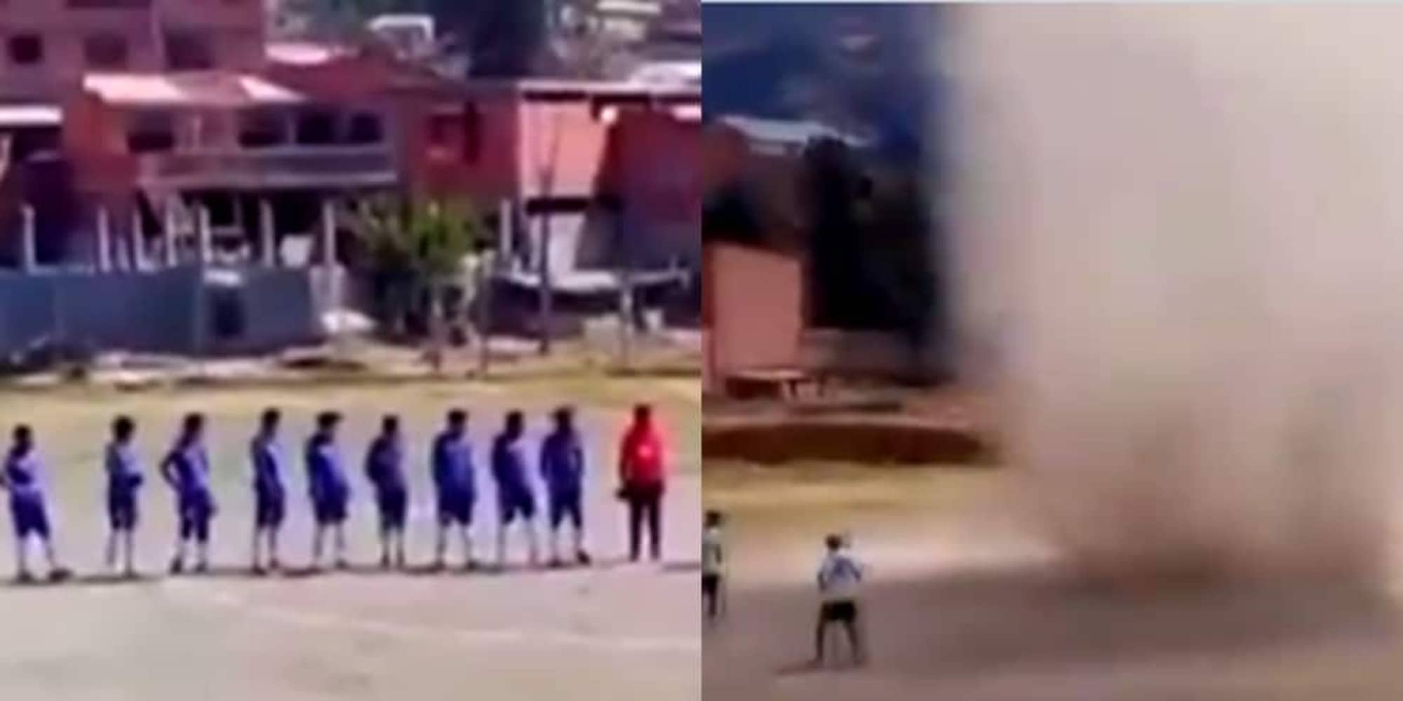 Bolivia, 'tornado' di sabbia in campo: "Si è mangiato l'arbitro!" VIDEO