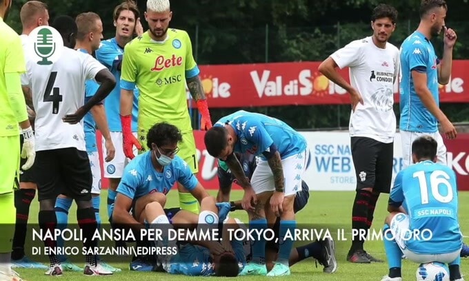 Napoli, ansia per Demme. Tokyo, arriva il primo oro