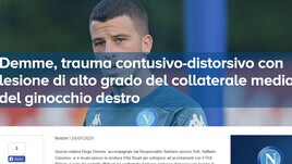 Napoli, Demme: confermata la lesione al collaterale. Quando rientrerà