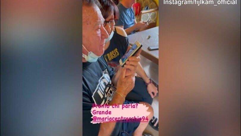 Maria Centracchio, che gioia con i genitori!