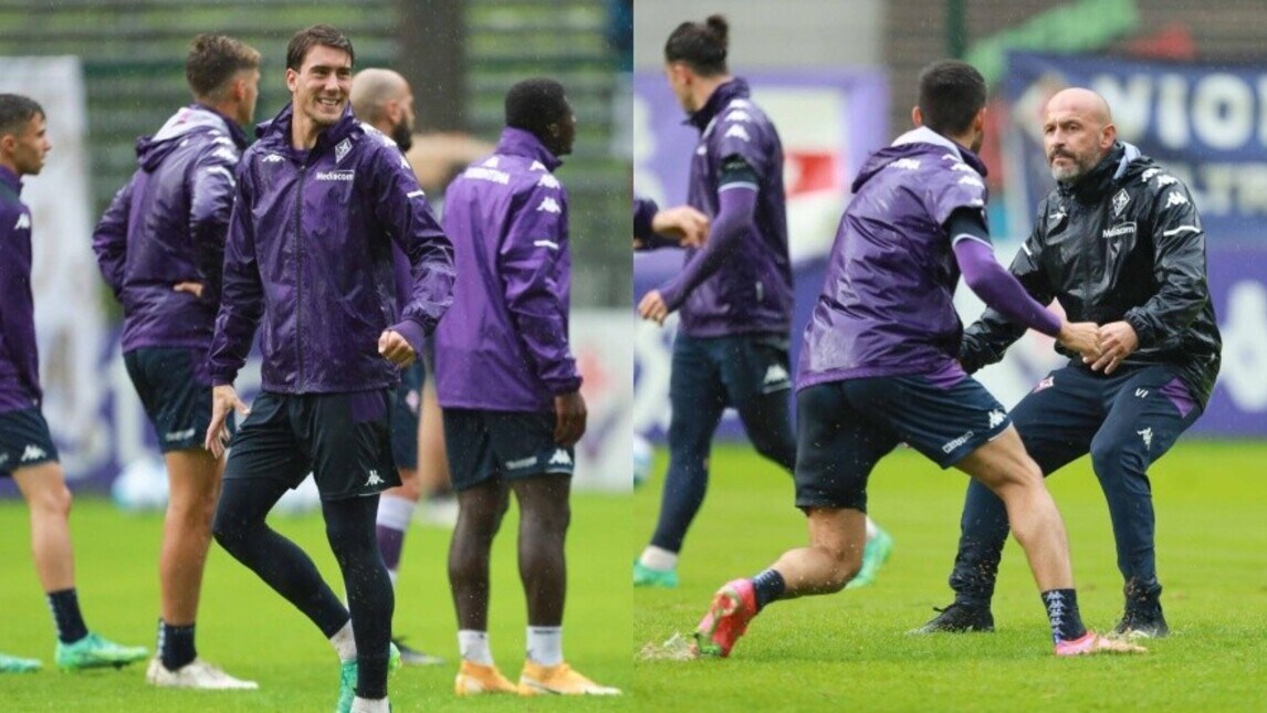 Fiorentina a "lezione d'Italiano" sotto la pioggia