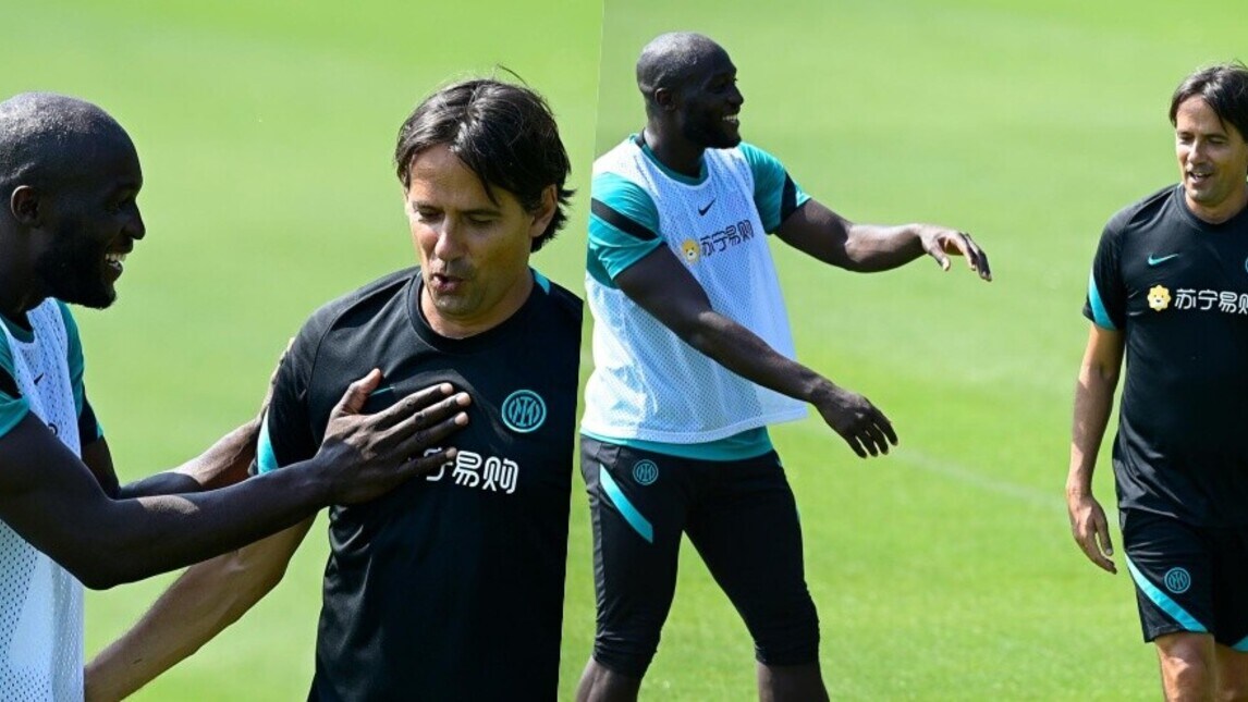 A casa Inter il siparietto tra Lukaku e Inzaghi