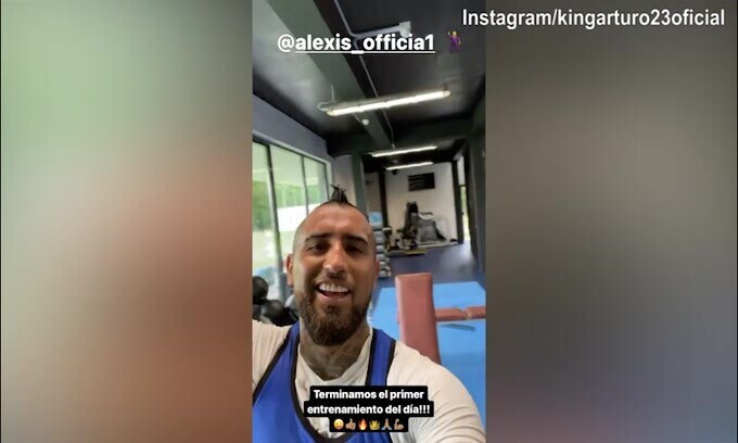 Vidal e Sanchez, allenamento a ritmo sudamericano