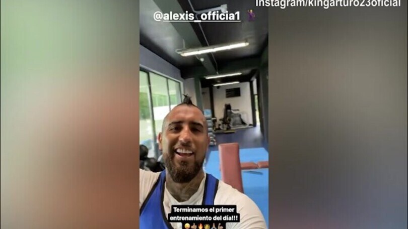 Vidal e Sanchez, allenamento a ritmo sudamericano