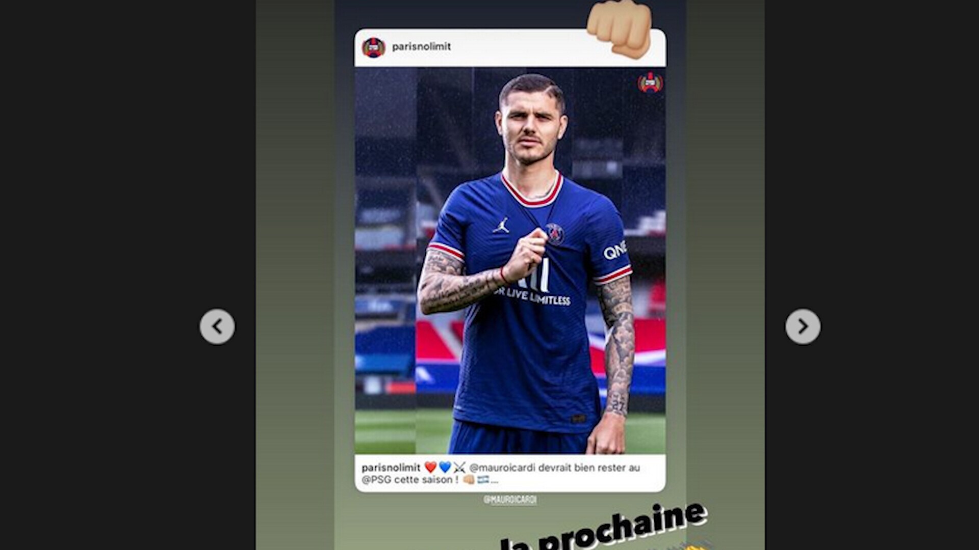 Psg: Icardi si conferma tramite social
