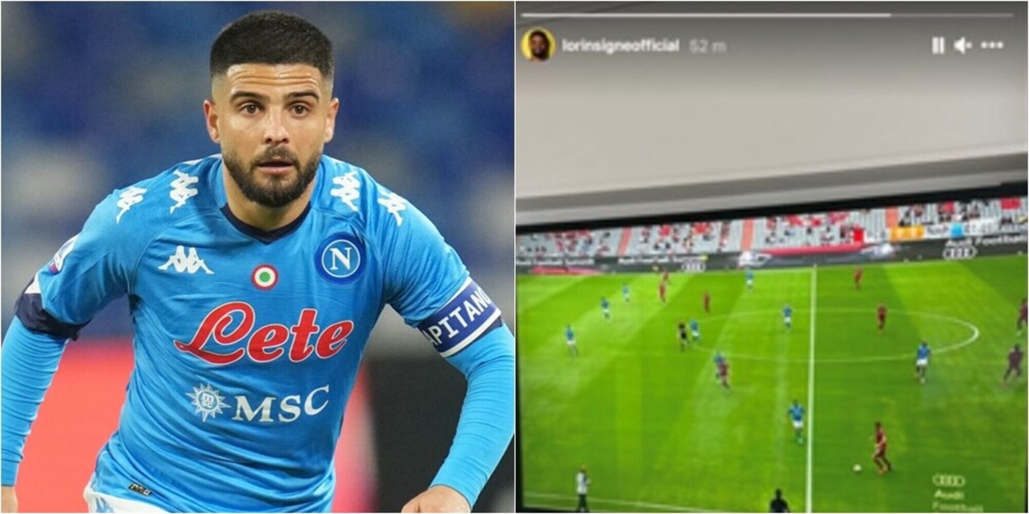 Insigne, anche in vacanza segue il suo Napoli con il Bayern Monaco