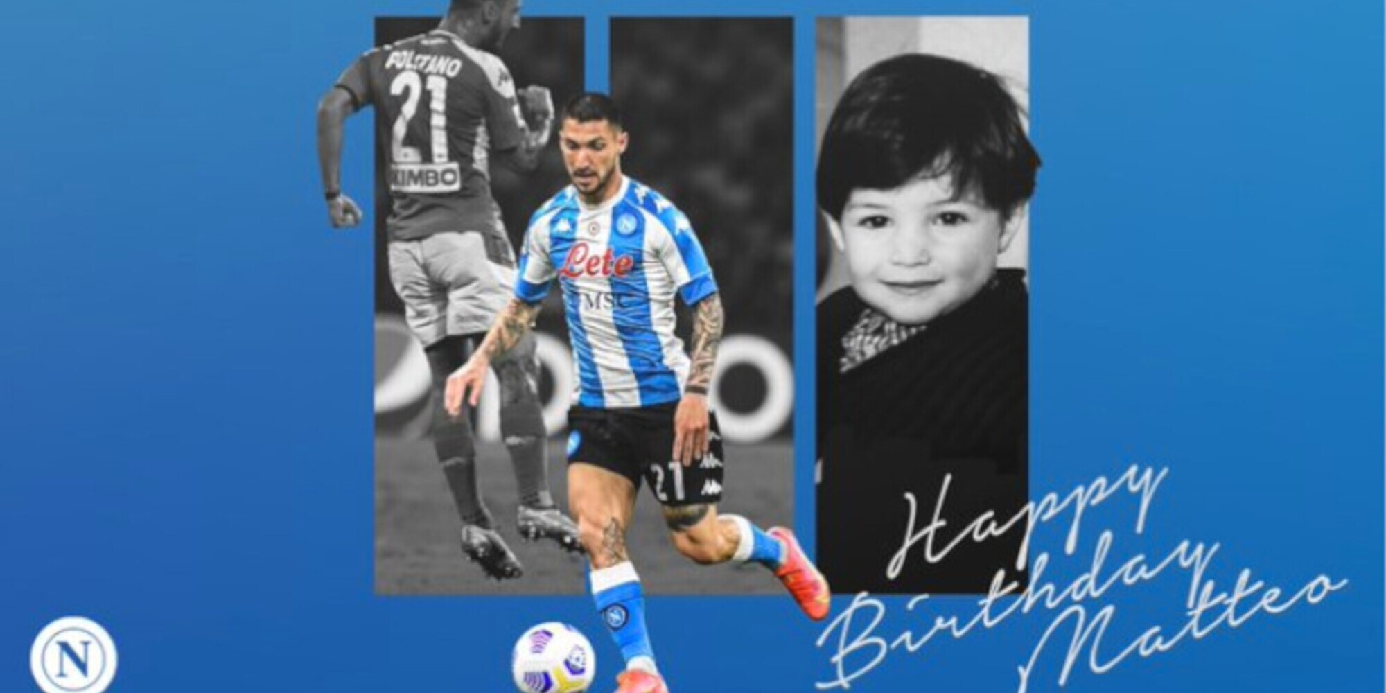 Napoli, gli auguri a Politano per il compleanno