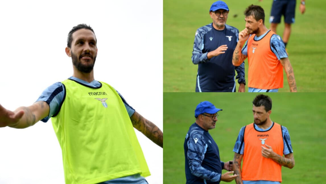 Lazio, la smorfia di Luis Alberto. Sarri a colloquio con Acerbi