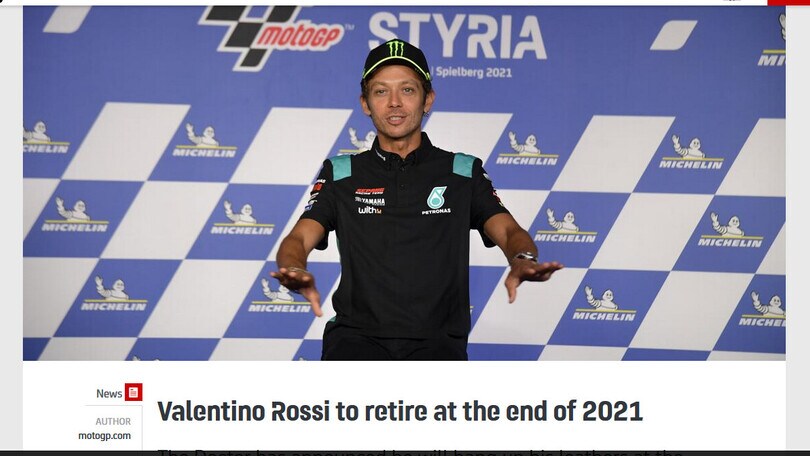 Ufficiale, Valentino Rossi annuncia il ritiro dalla MotoGp