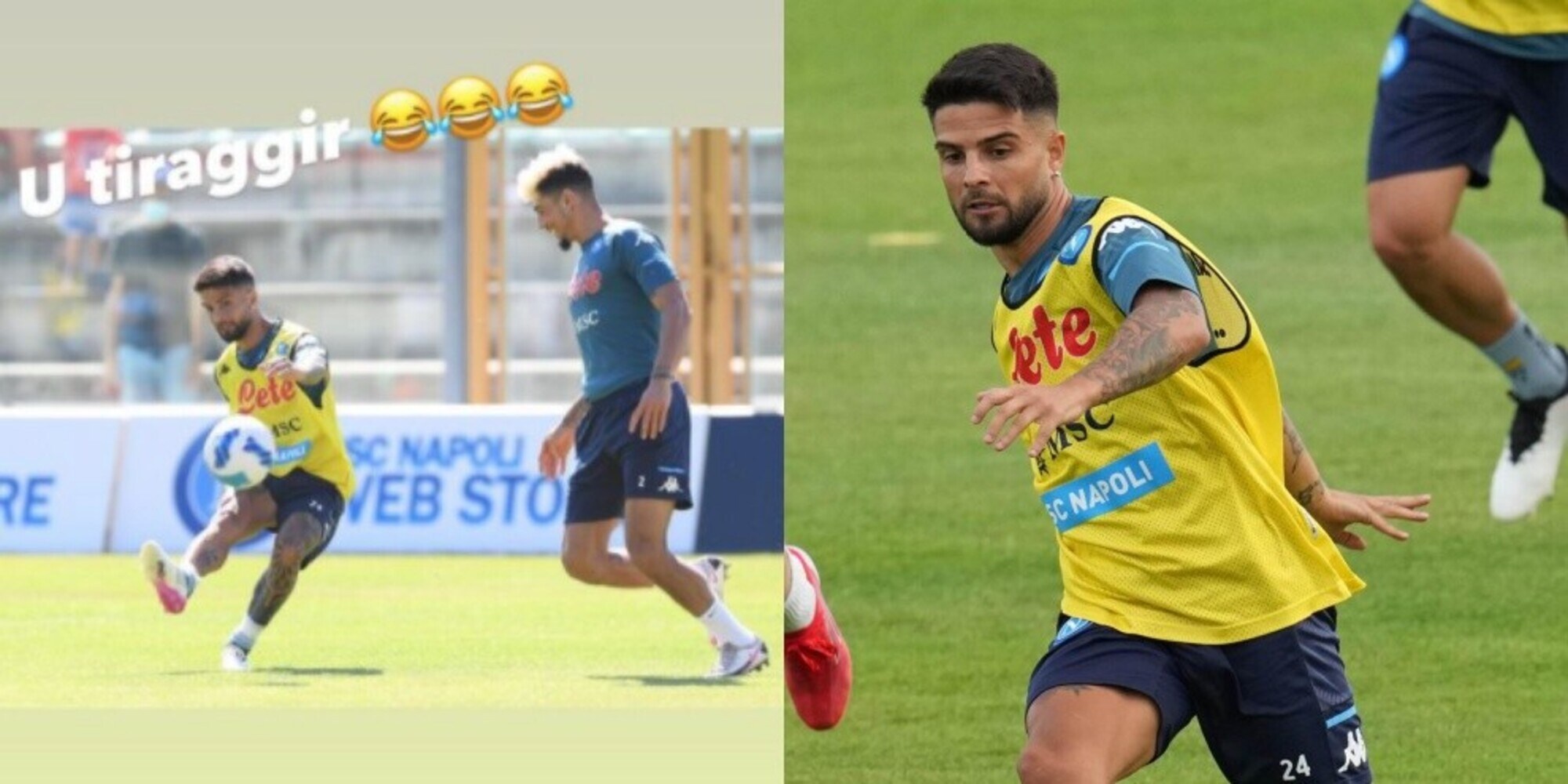 Napoli, Insigne scherza sui social: "U tiraggir"