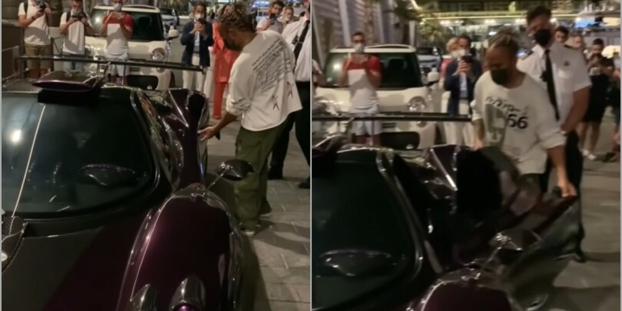 Hamilton, altro che auto elettriche: beccato a Monte Carlo sulla sua Pagani Zonda
