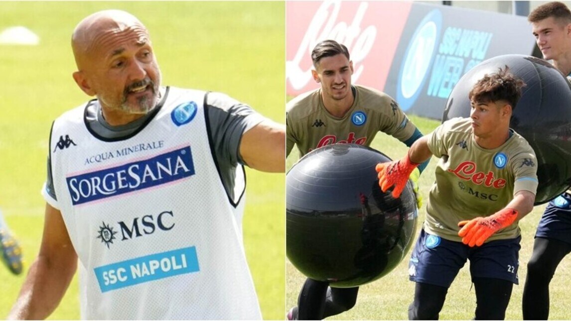 Napoli, allenamento particolare per i portieri con palloni giganti!