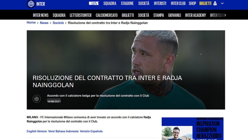 Inter-Nainggolan, ufficiale la risoluzione del contratto