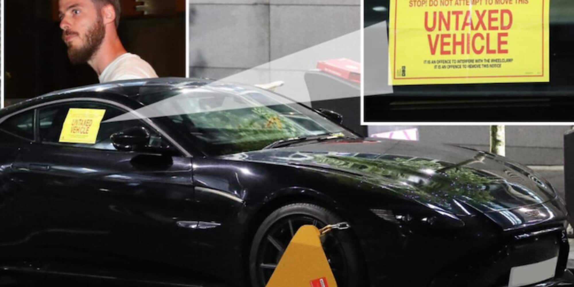 De Gea si dimentica il bollo auto e l'Aston Martin resta bloccata al ristorante